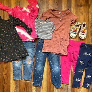 Lot of Toddler Girl Clothing Size 3T (9 pieces)